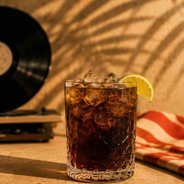 Rumbana and cola with lemon